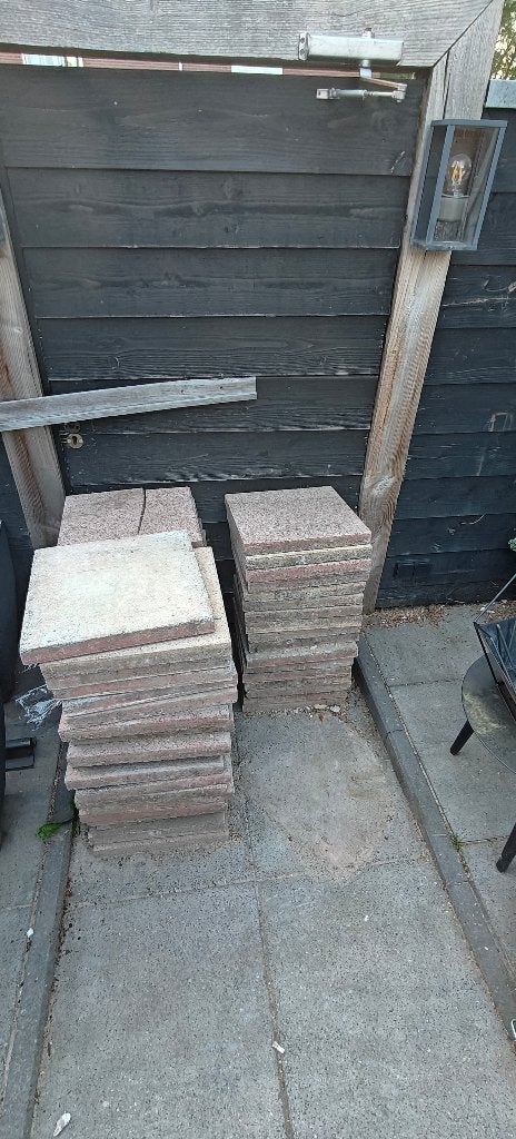 Gratis tuintegels, Tuin en Terras, Ophalen, Gebruikt, Beton, Terrastegels
