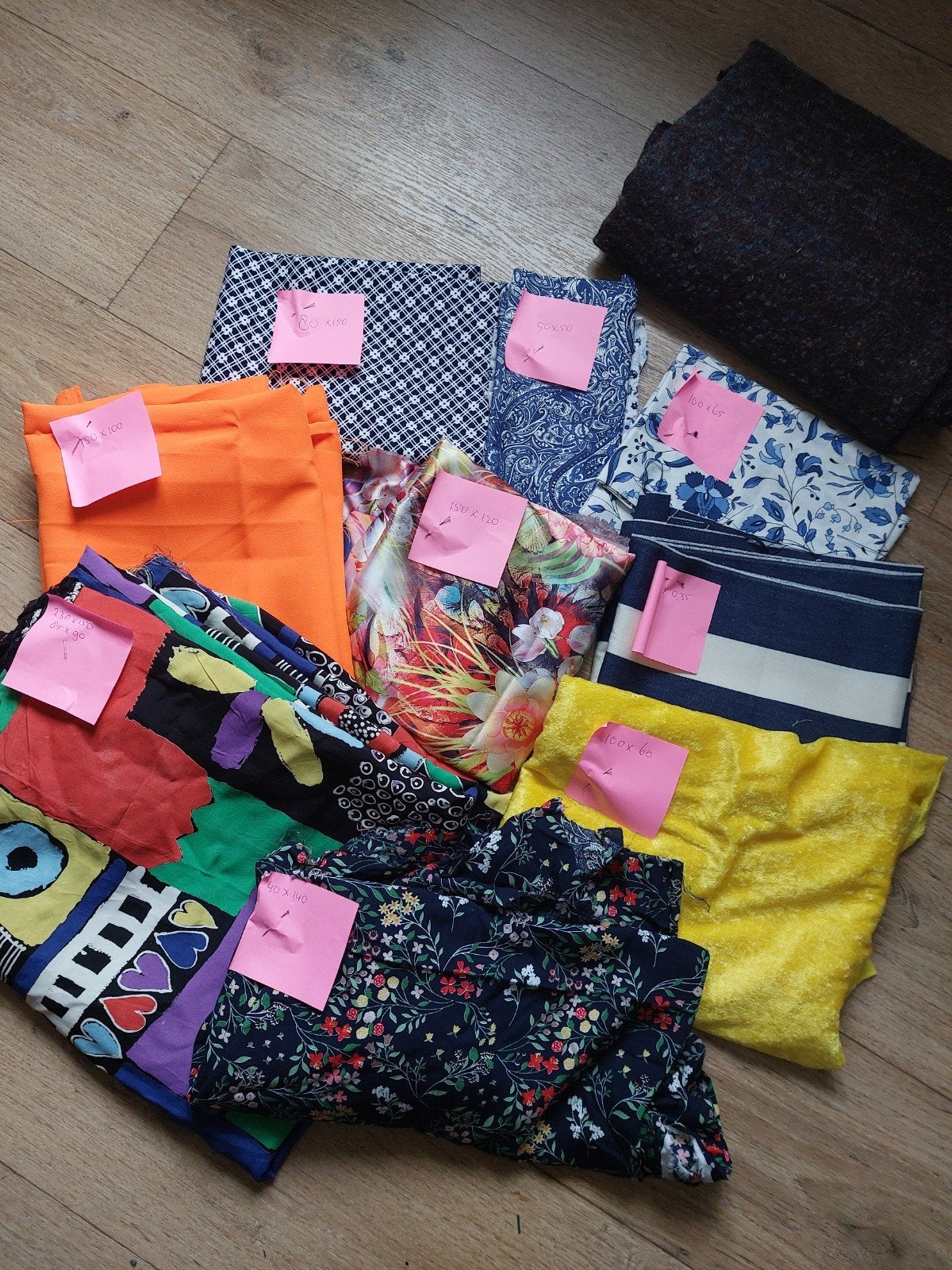 restanten nieuwe lapjes stof (5), Hobby en Vrije tijd, Naaien en Fournituren, Ophalen of Verzenden, Nieuw, Rits of Sluiting