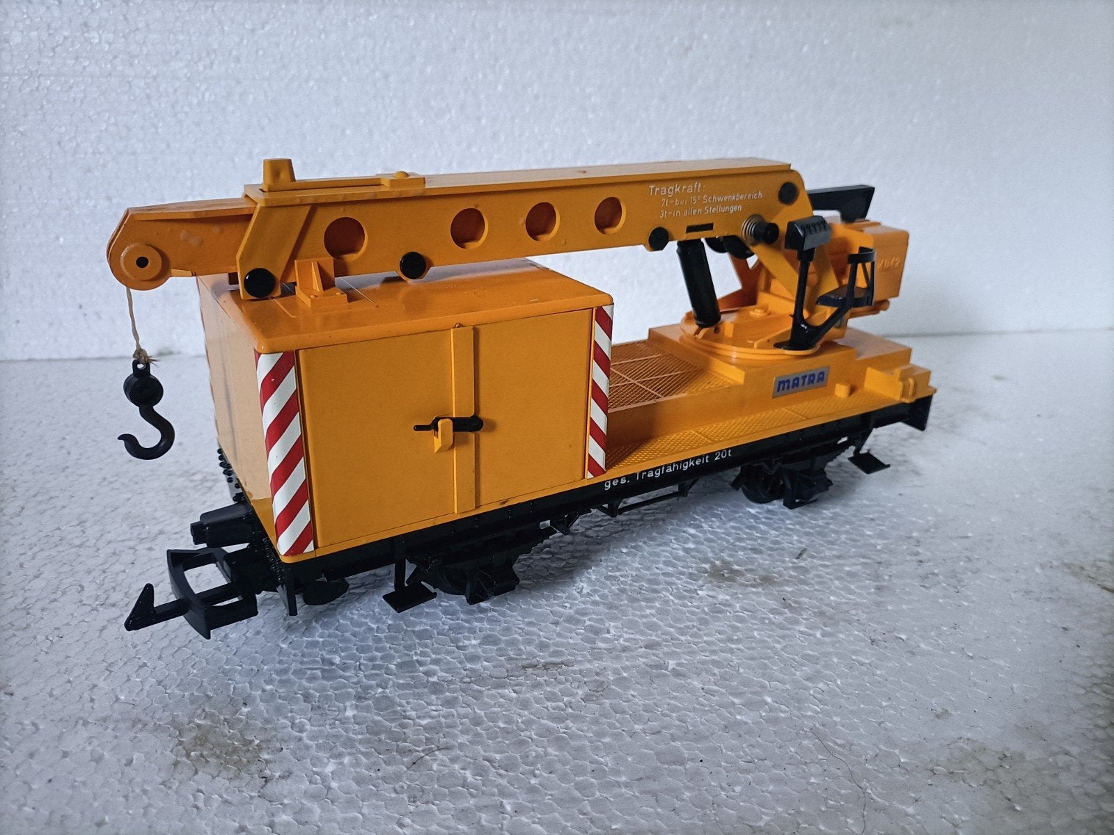 LGB 4042 Kraanwagon "Matra" (Spoor G) – Geel, Ophalen, Gebruikt, Gelijkstroom, Wagon