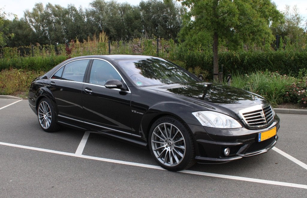 Mercedes-Benz S-Klasse 6.0 S65 AMG Lang AUT 2008 Zwart, Auto's, Automaat, Achterwielaandrijving, Zwart, Leder
