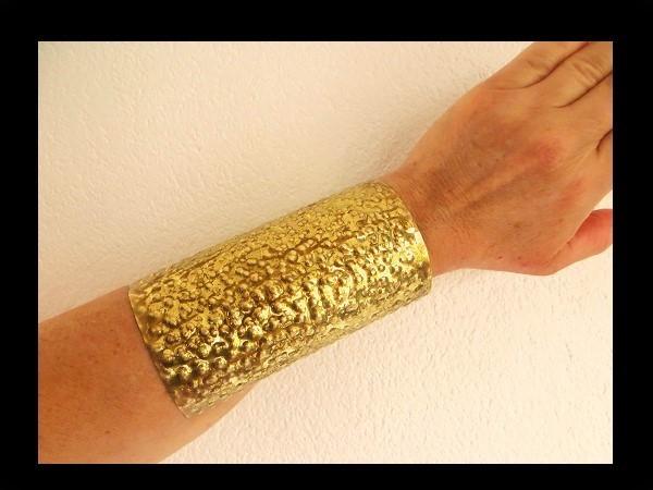 Bijzonder 12 cm lang hand gemaakt gehameerd Koper Armband!, Sieraden, Tassen en Uiterlijk, Antieke sieraden, Verzenden, Koper