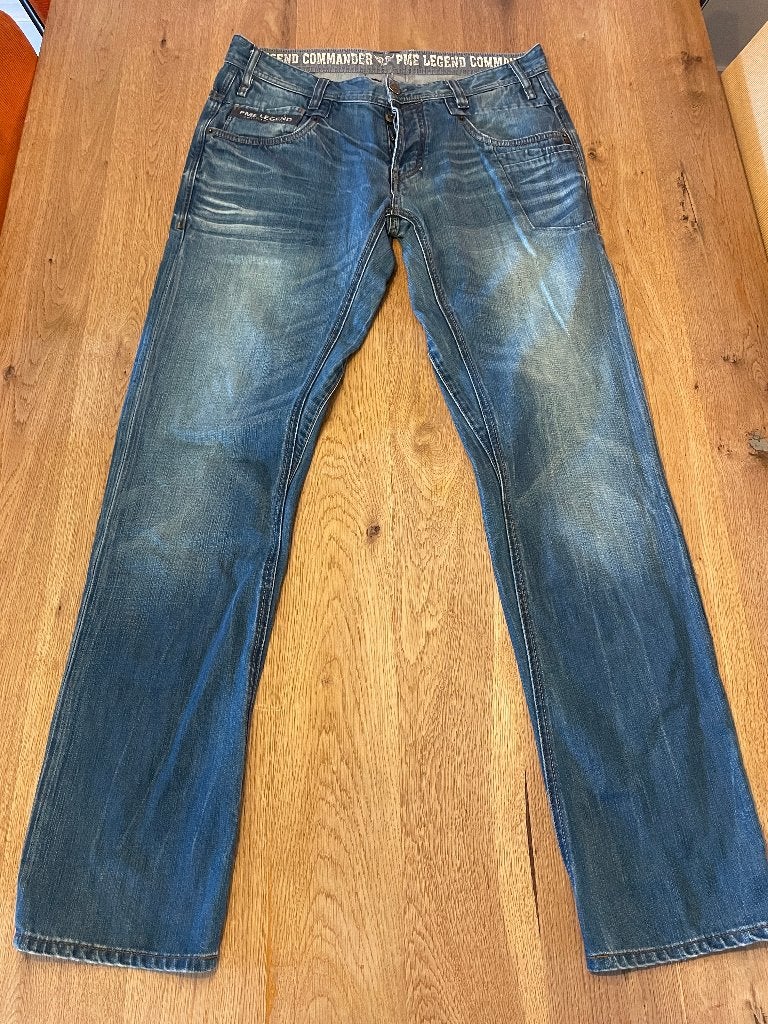 E016 Jeans Spijkerbroek PME Legend Commander W34 L34, Blauw, Ophalen of Verzenden, PME Legend, W33 - W34 (confectie 48/50)