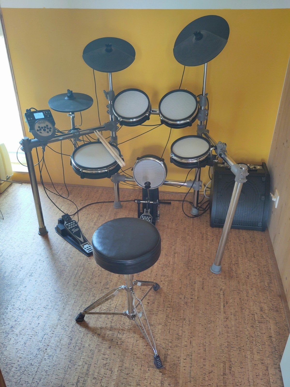 Fame DD-6500 Elektronisch Drumstel met Versterker, Muziek en Instrumenten, Ophalen, Gebruikt, Overige merken, Elektronisch