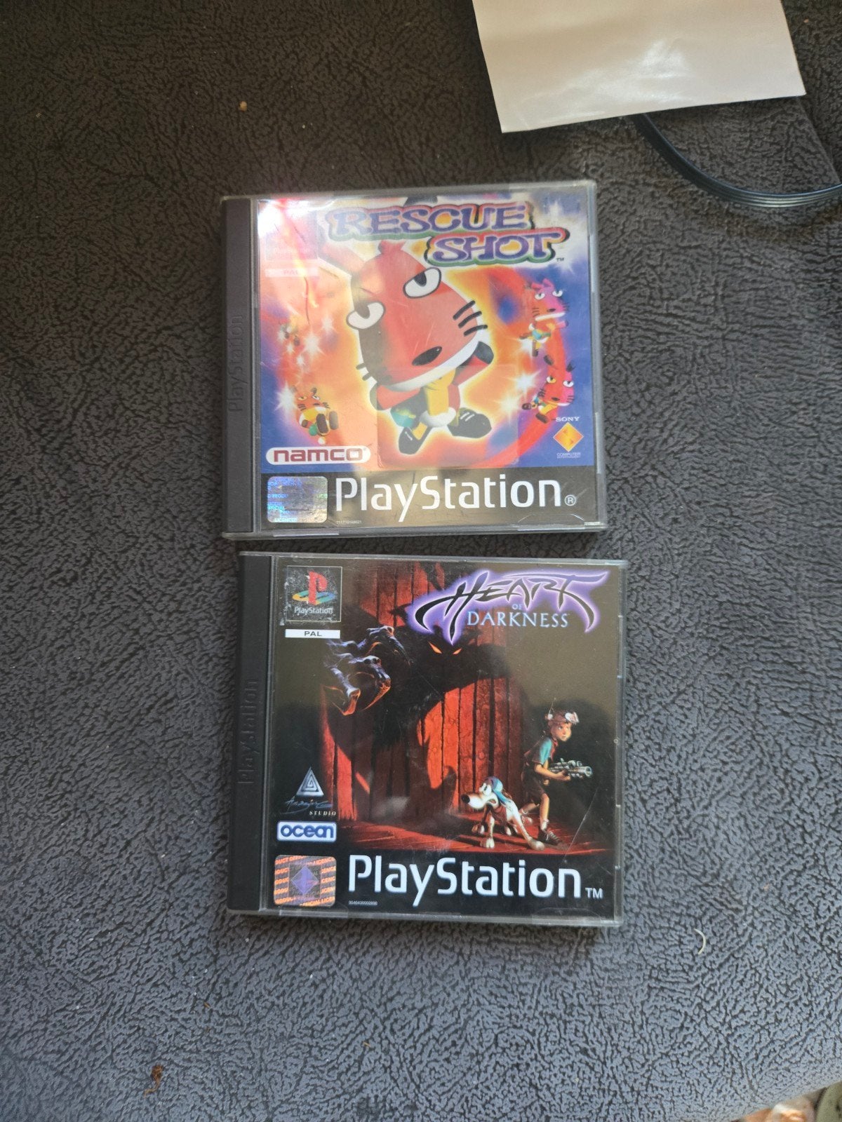 Zeldzame PS1 Games CIB: Rescue Shot + Heart of Darkness (inc, Spelcomputers en Games, 1 speler, Zo goed als nieuw, Vanaf 3 jaar