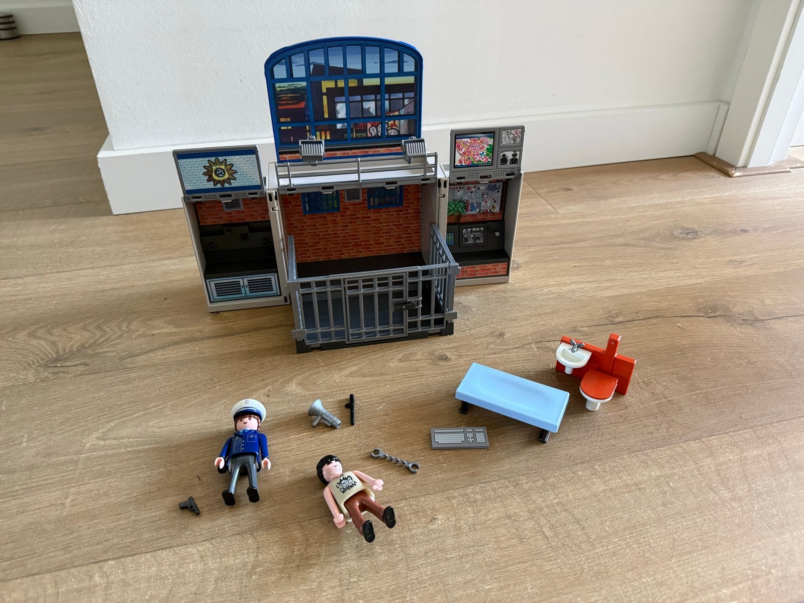 Playmobil 5421 Politiebureau/Gevangenis Draagbaar, Gebruikt, Gebouw, Complete set, Ophalen of Verzenden