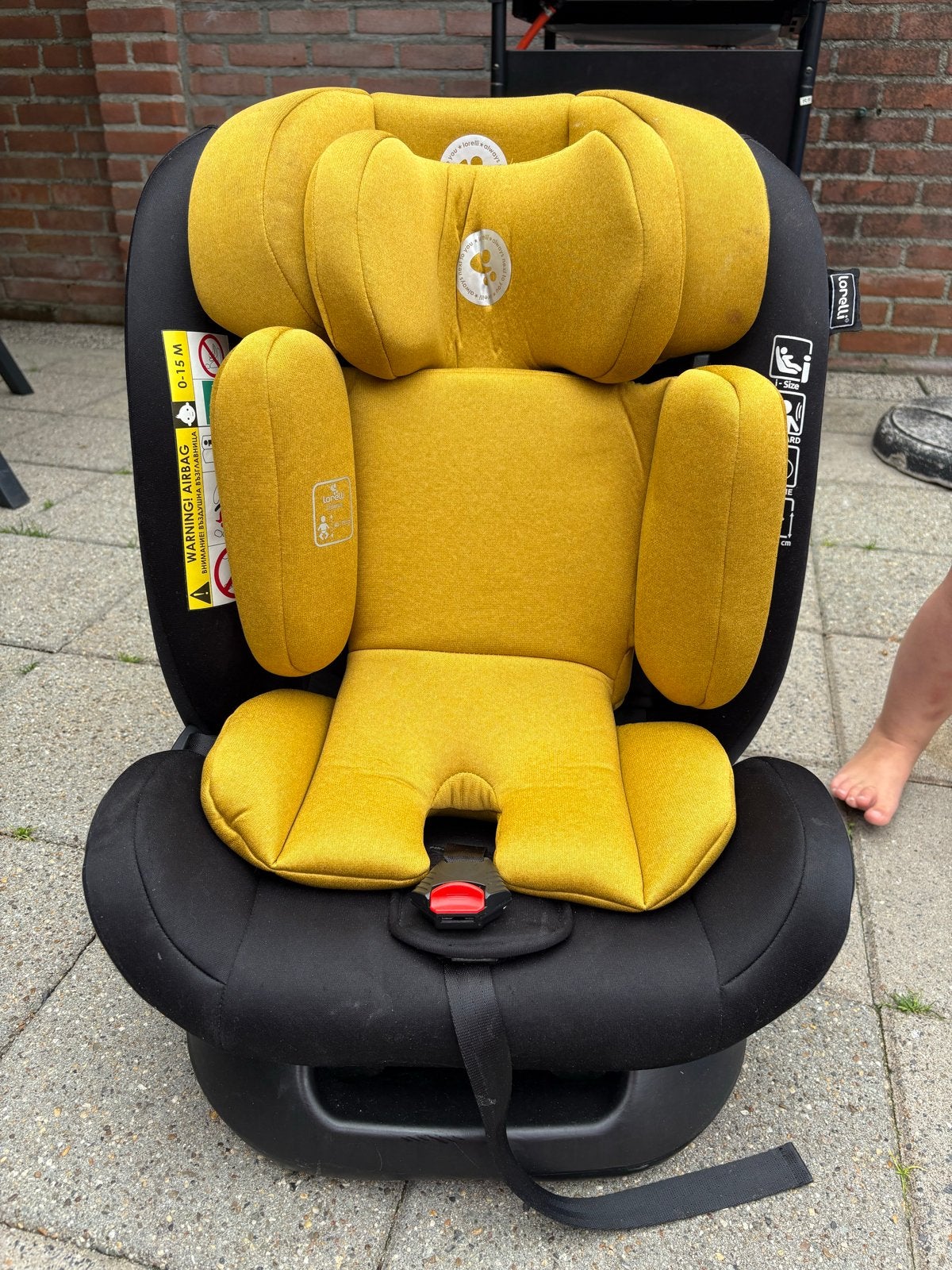 Lorelli Autostoel - Geel/Zwart - 0-15 maanden, Overige merken, 0 t/m 13 kg, Gebruikt, Autogordel