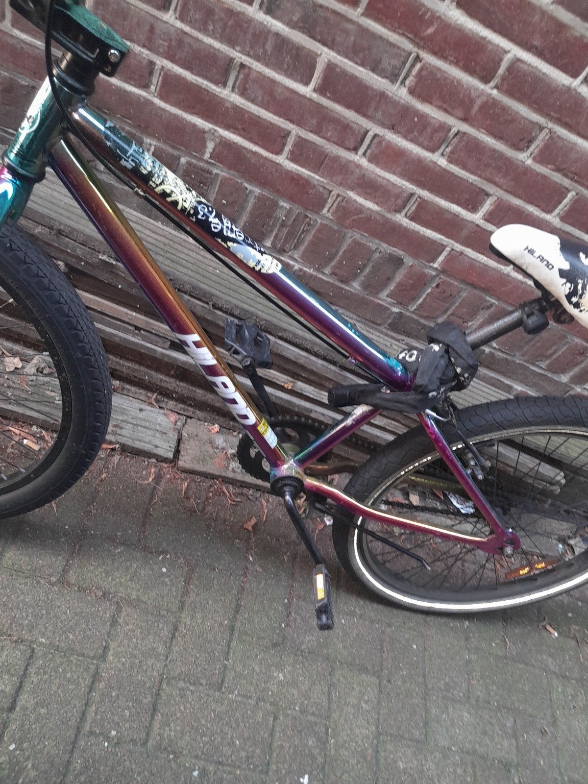 Hiland BMX Fiets - Regenboogkleur - Gebruikt, Ophalen, Gebruikt, Hiland, Staal