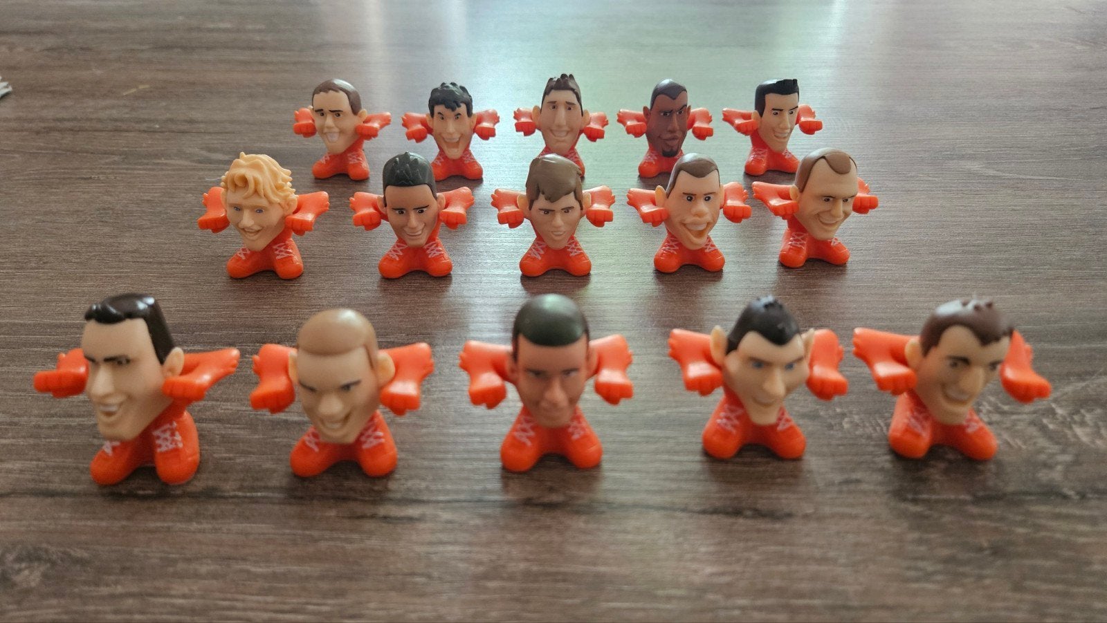 Voetbal Spelers Rubberen Beeldjes - Set van 15, Verzamelen, Sportartikelen en Voetbal, Ophalen of Verzenden, Zo goed als nieuw