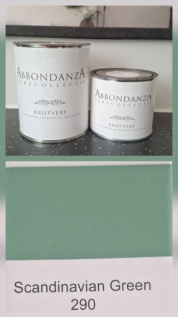 Sale!! Abbondanza krijtverf 290 Scandinavian green, Ophalen of Verzenden, Nieuw, Overige typen