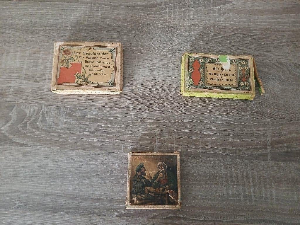 Tangram 3 stuks uit 1895, Een of twee spelers, Ophalen of Verzenden, Gebruikt