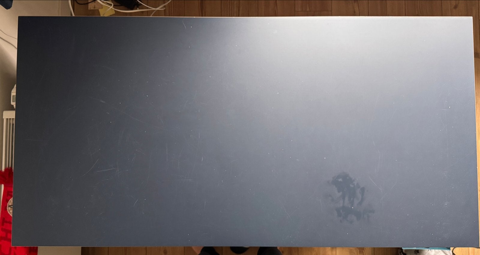 IKEA Bureau met ladeblokken - blauw 150x75 cm, Huis en Inrichting, Bureaus, Gebruikt, Met lades, Spaanplaat of MDF, Ophalen of Verzenden