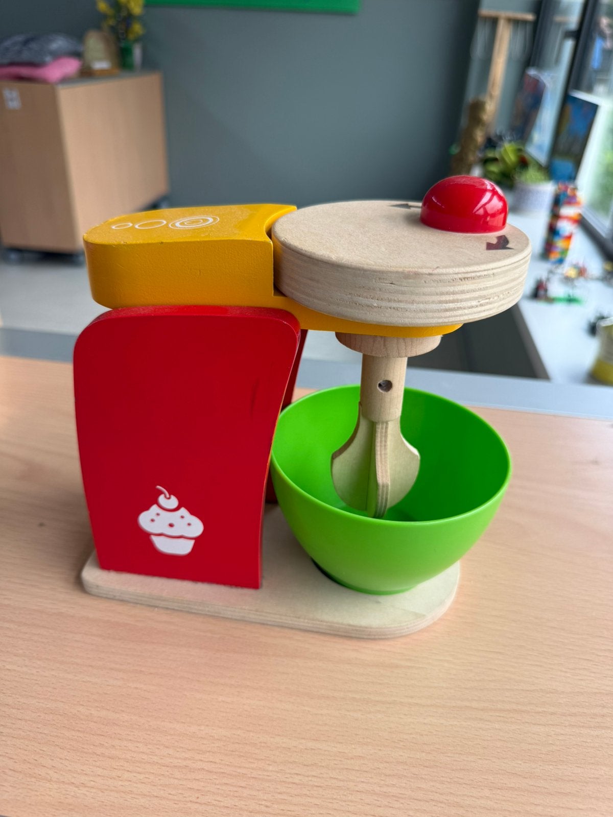 Houten speelgoed mixer ROLF, Ophalen of Verzenden, Gebruikt, Hout, Speelkeuken-accessoire