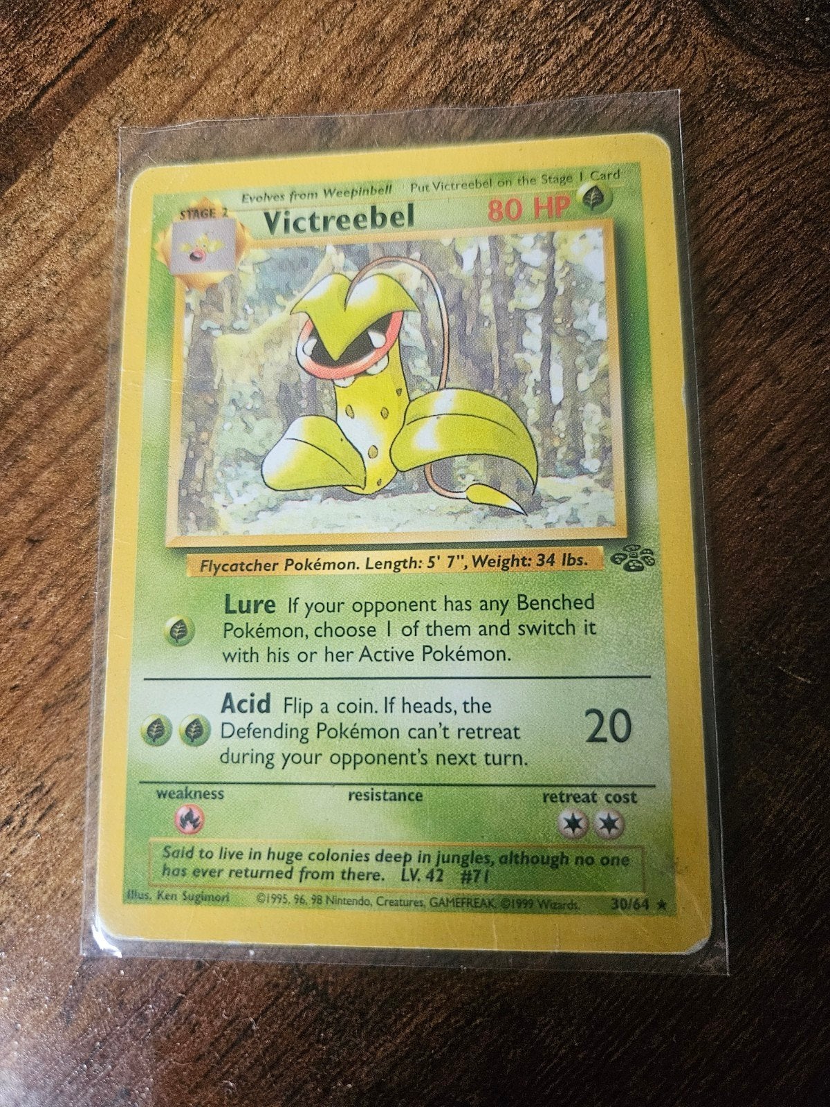 Victreebel Pokémon kaart (30/64) - Jungle Set, Hobby en Vrije tijd, Verzamelkaartspellen | Pokémon, Ophalen of Verzenden, Gebruikt