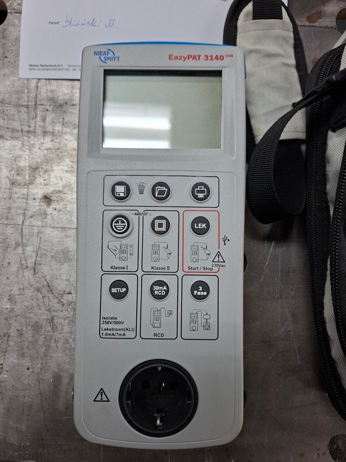 Nieaf Smitt EazyPAT 3140 USB PAT-tester, Ophalen of Verzenden, Zo goed als nieuw, Elektriciteit
