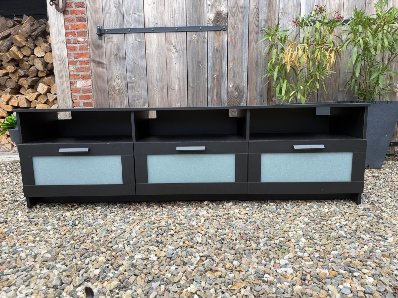 Ikea Besta modern TV-meubel, Tuin en Terras, Bloembakken en Plantenbakken, Kunststof, Minder dan 30 cm, Rond, Ophalen of Verzenden