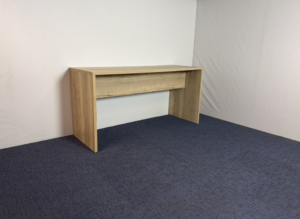 Hoge vergadertafel/statafel, eiken naturel, 220 x 80 cm., Huis en Inrichting, Bureaus, Ophalen, Gebruikt