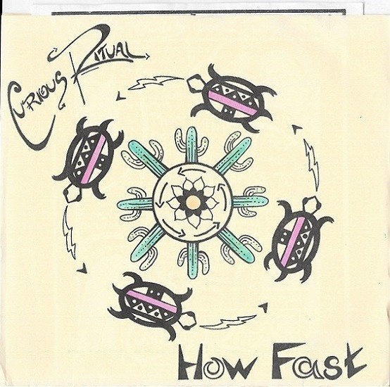 curious ritual / how fast - garage/punk/psych+insert/sticker, Gebruikt, Inclusief insert, Verzenden, 7 inch