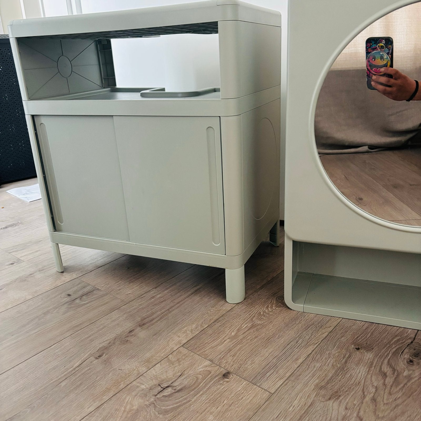 Ikea badkamerkast met spiegelkast - Zo goed als nieuw, Ophalen, 100 tot 150 cm, 50 tot 100 cm, Zo goed als nieuw