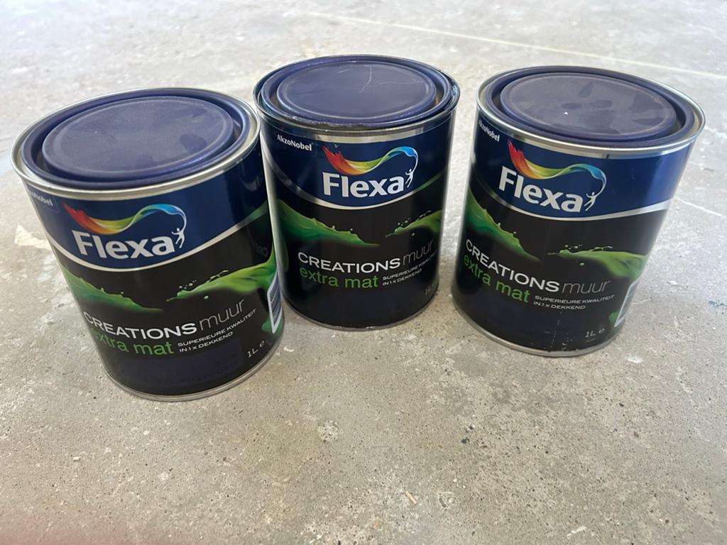 Flexa Creations dazzling night 3041 Muurverf Mat 1L - 3, Blauw, Nieuw, Ophalen of Verzenden, Verf
