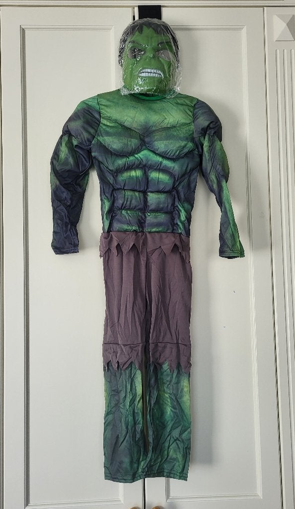Nieuw! Hulk pak, verkleedpak, gevuld, 3D, maat 110/116, Kinderen en Baby's, Ophalen of Verzenden, Nieuw, 110 t/m 116, Jongen of Meisje
