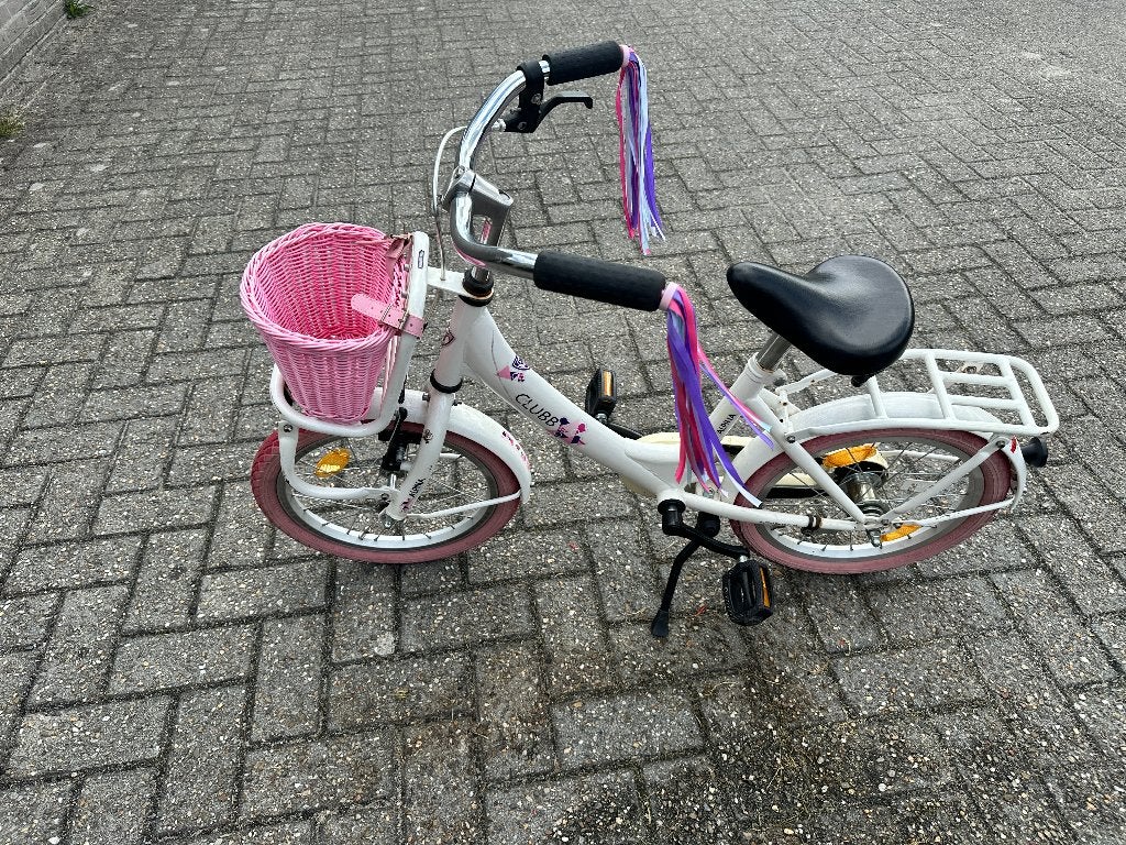 meisjesfiets  16 inch, Fietsen en Brommers, Terugtraprem, Gebruikt, Handrem, 16 inch