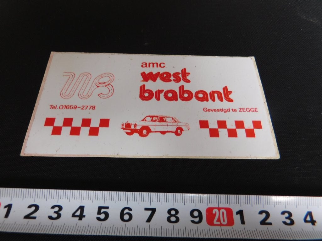 sticker Zegge AMC West Brabant 0159-2778, Ophalen, Zo goed als nieuw