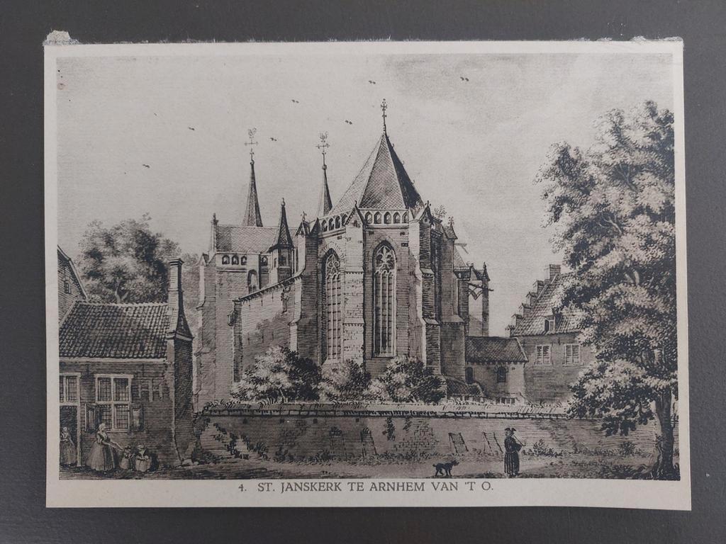 4 / Arnhem Sint Janskerk   Lichtdruk 1922, Antiek en Kunst, Ophalen of Verzenden
