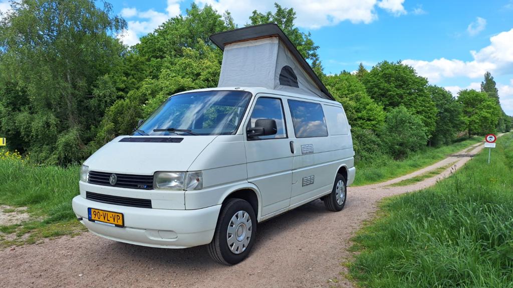 Volkswagen T4 camper met hefdak - Vakantieklaar, Buscamper of Camperbus, Volkswagen, Tot en met 2, Particulier