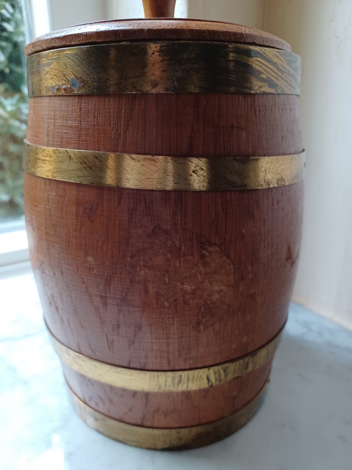Vintage Houten humidor tabakspot Schimmelpenninck vat, Ophalen of Verzenden
