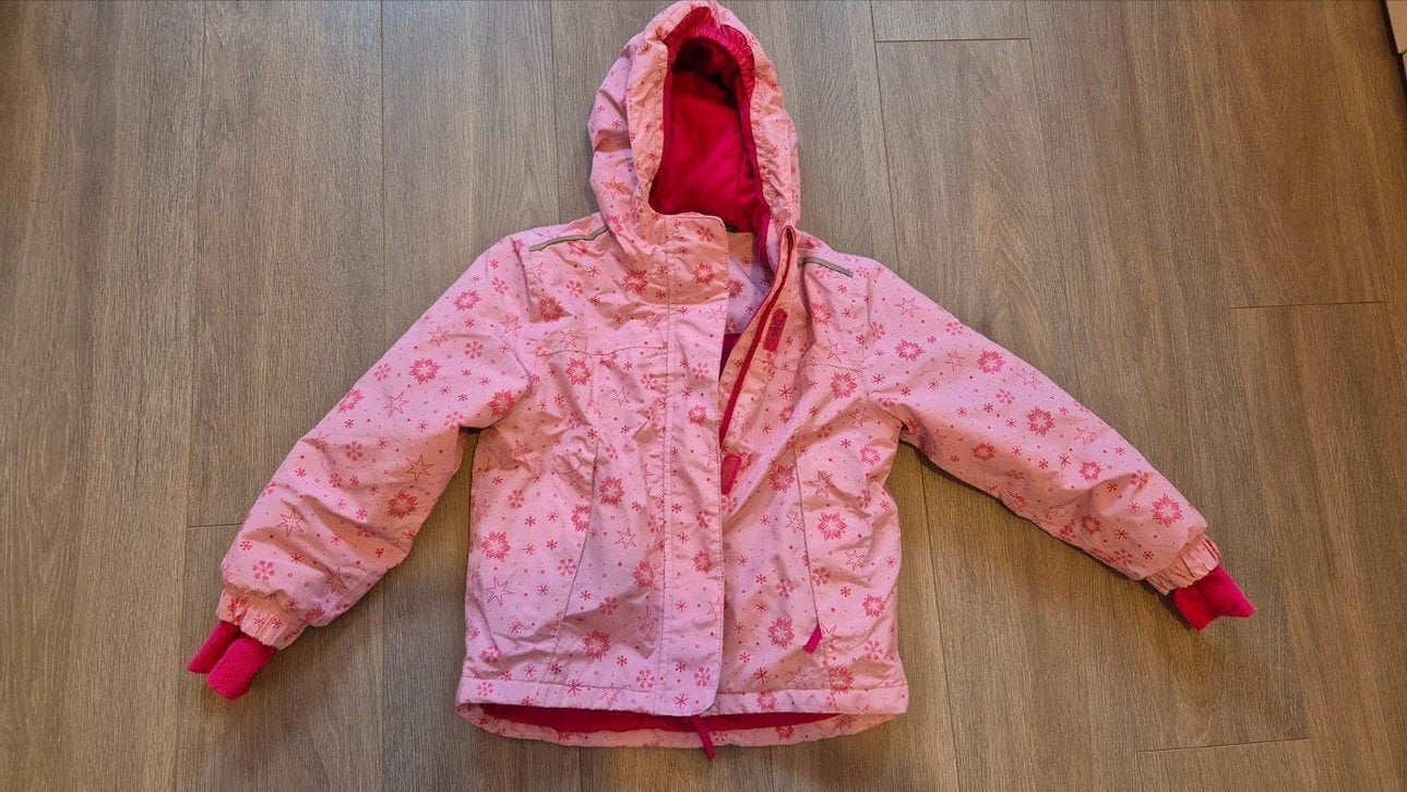 Roze winterjas maat 110/116 - Zo goed als nieuw, Ophalen, Zo goed als nieuw, Meisje, Jas