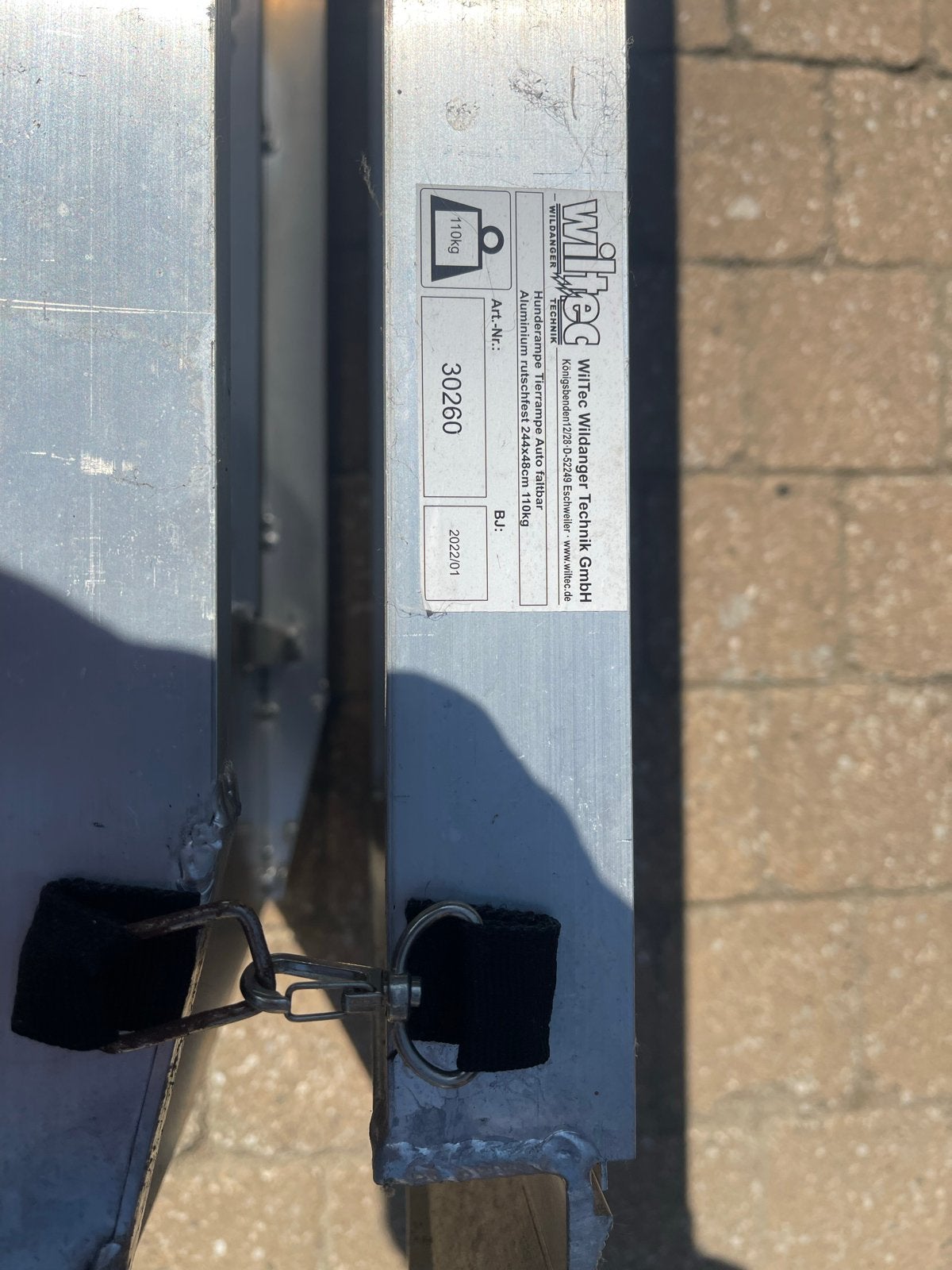 Loopplank  aluminium opvouwbaar 224x46cm 110kg, Ophalen, Gebruikt