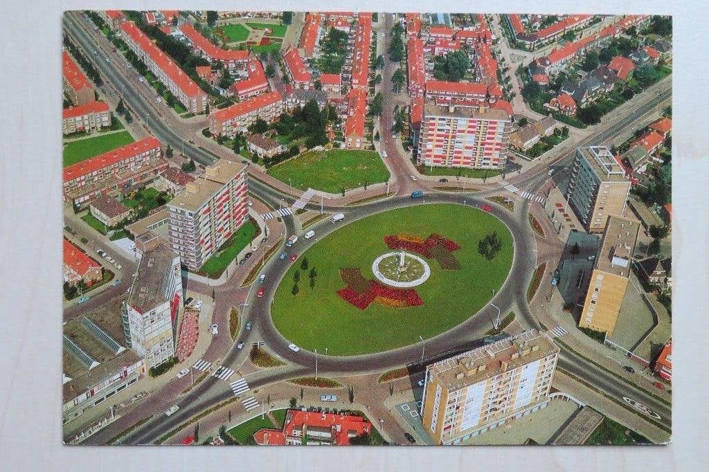 Leeuwarden - Europaplein, Verzamelen, Ophalen of Verzenden, 1960 tot 1980, Gelopen, Friesland