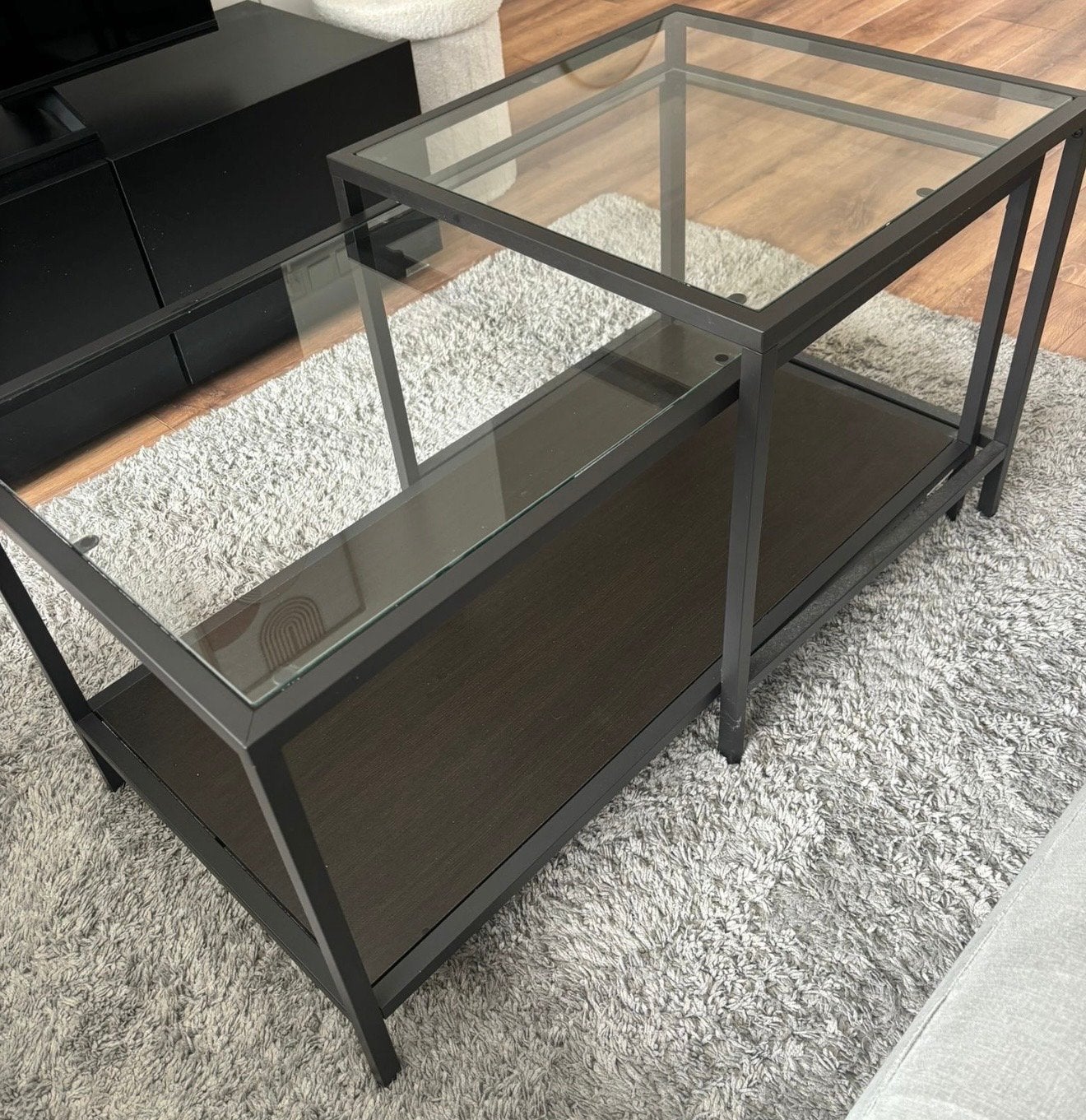 IKEA VITTSJÖ salontafels-ikea coffee tables, Huis en Inrichting, Tafels | Salontafels, Ophalen, Gebruikt, 50 tot 100 cm, Metaal