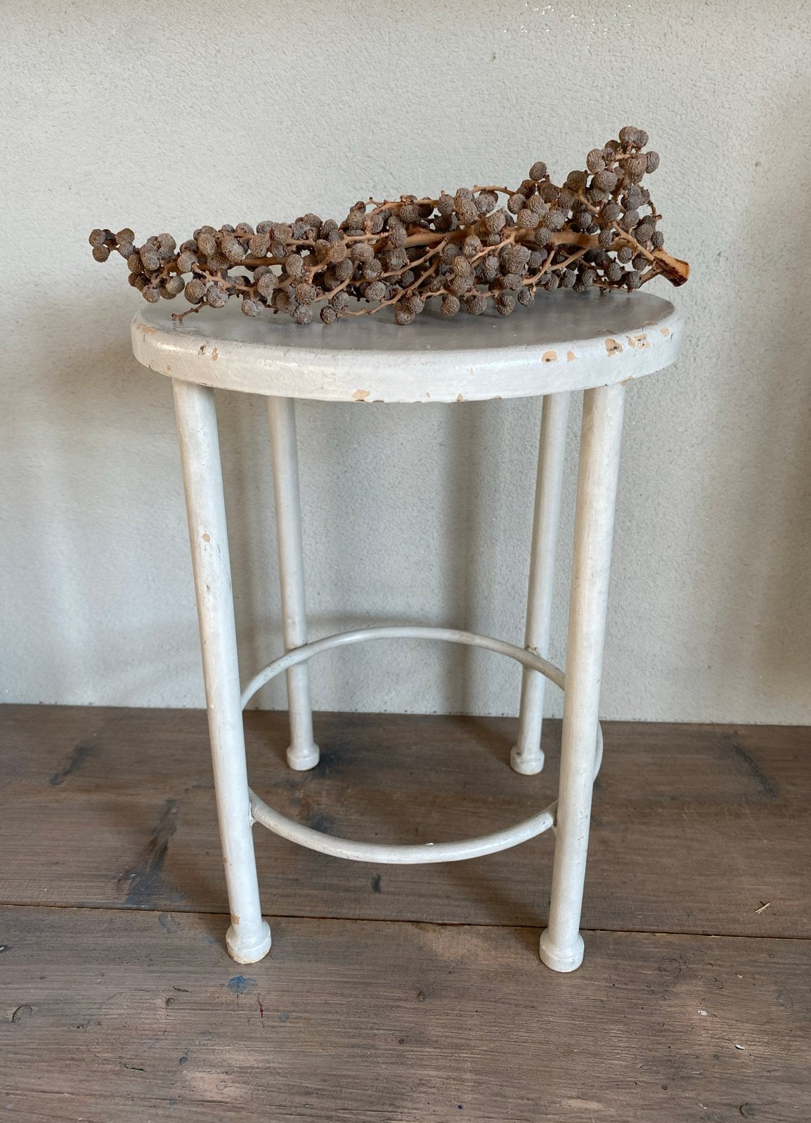 Vintage krukje wit metaal brocante, Ophalen of Verzenden