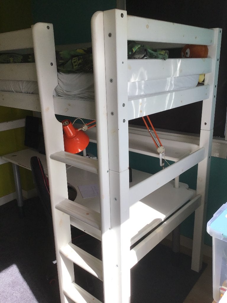 Hoogslaper hoppekids XXL met extra onderstel voor middenhoog, Ophalen, Gebruikt, Eenpersoons, 160 tot 180 cm