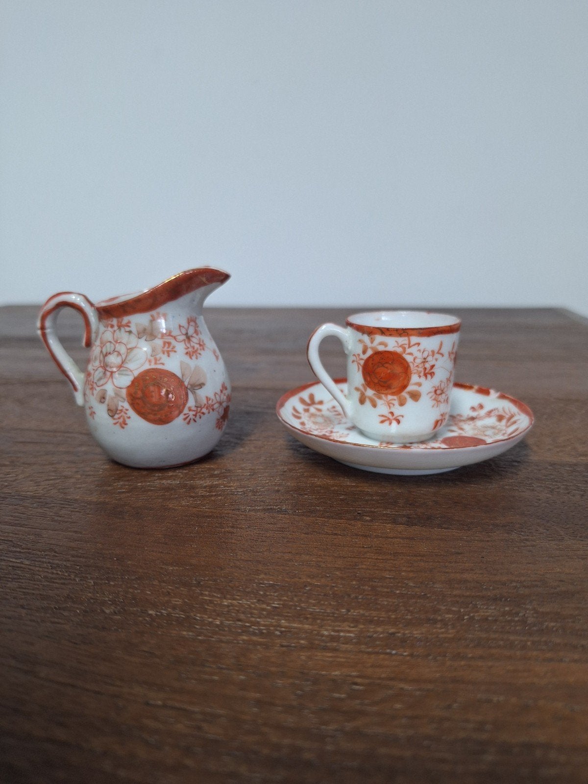 Antieke Japanse Kutani porseleinen set meiji, Antiek en Kunst, Ophalen of Verzenden