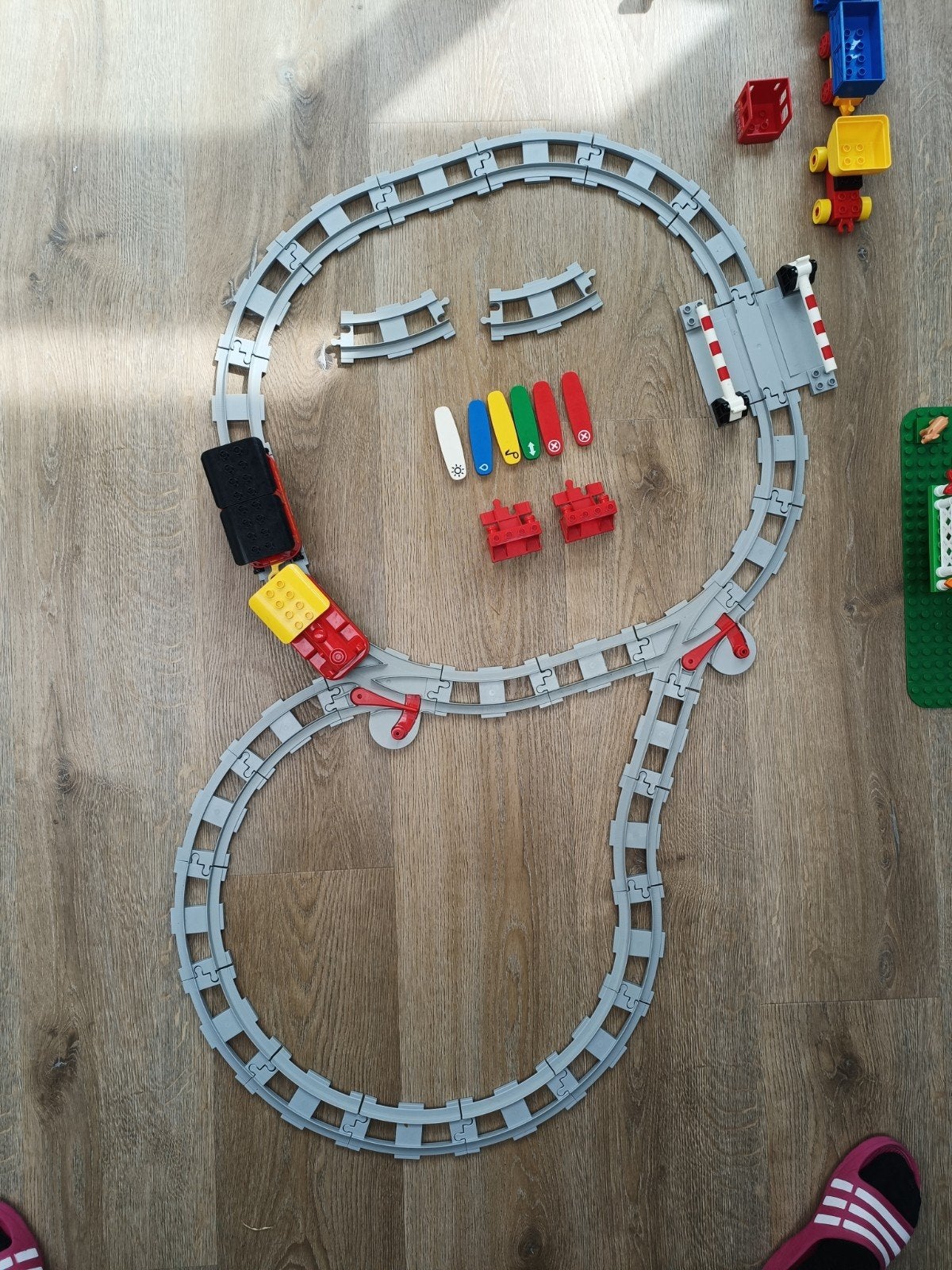 Grote partij LEGO Duplo met trein, dieren en voertuigen, Ophalen, Gebruikt, Overige merken