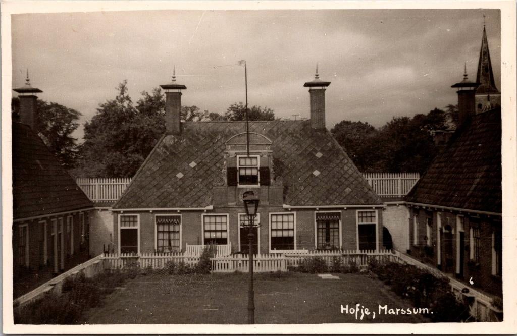 Marssum - Hofje, Verzenden, 1940 tot 1960, Ongelopen, Friesland