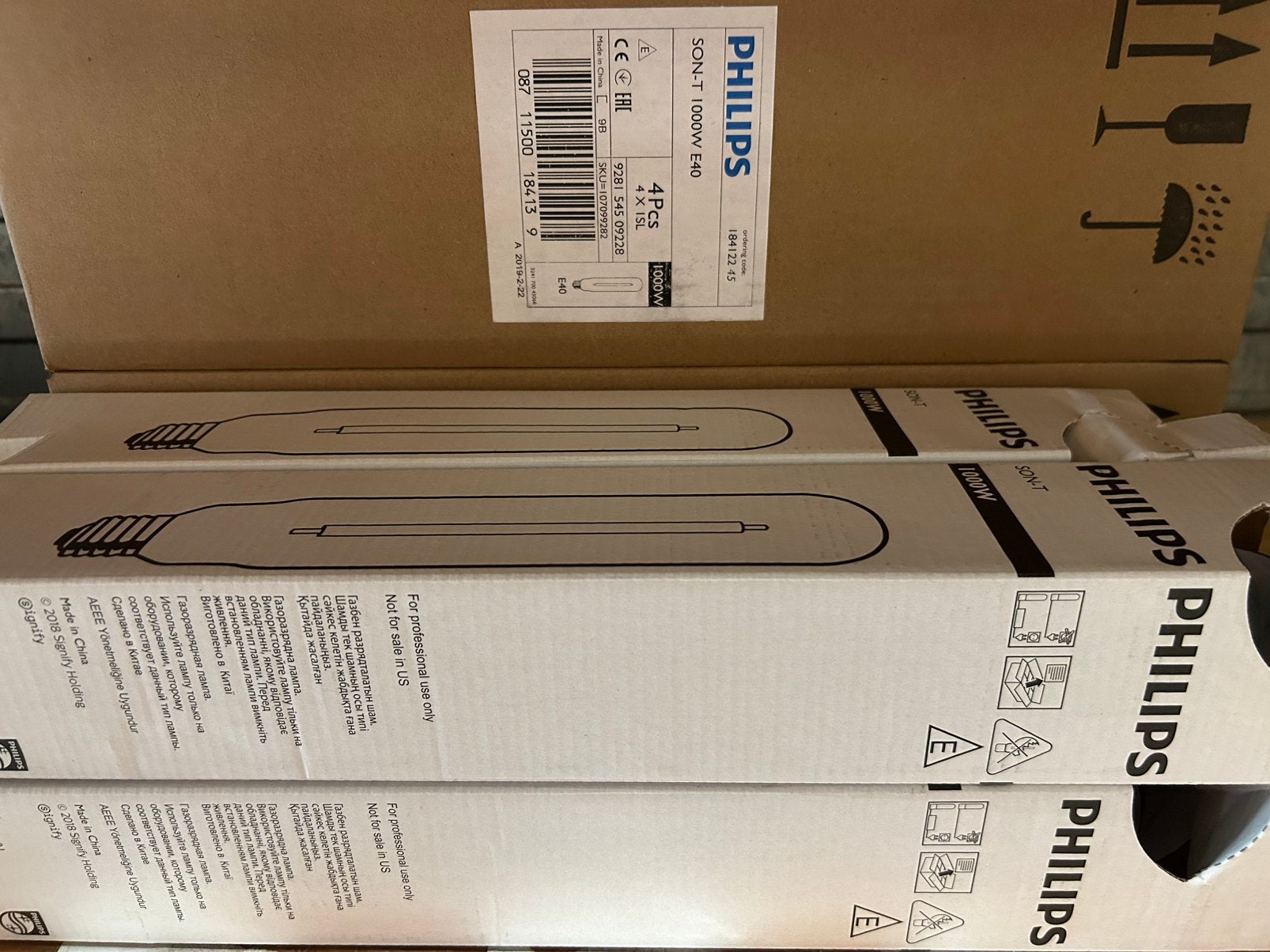 SON T lamp 1000W - E40 (12 stuks), Nieuw, Ophalen of Verzenden, Warm wit, E40