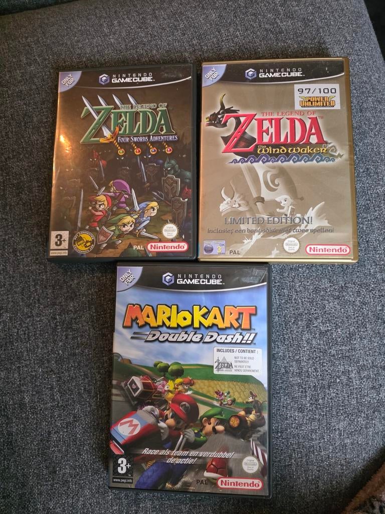 Nintendo GameCube games: Zelda, Mario Kart, Zo goed als nieuw, Ophalen, Avontuur en Actie, 3 spelers of meer
