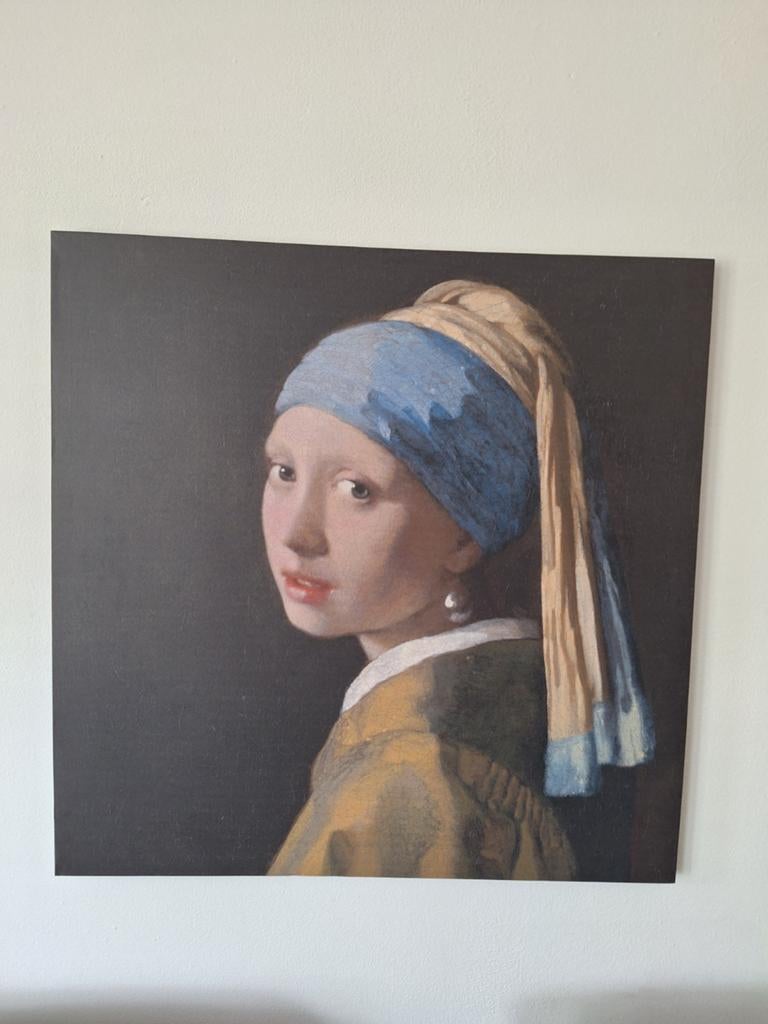 Meisje met de Parel canvas 80 x 80 nieuwstaat, Ophalen