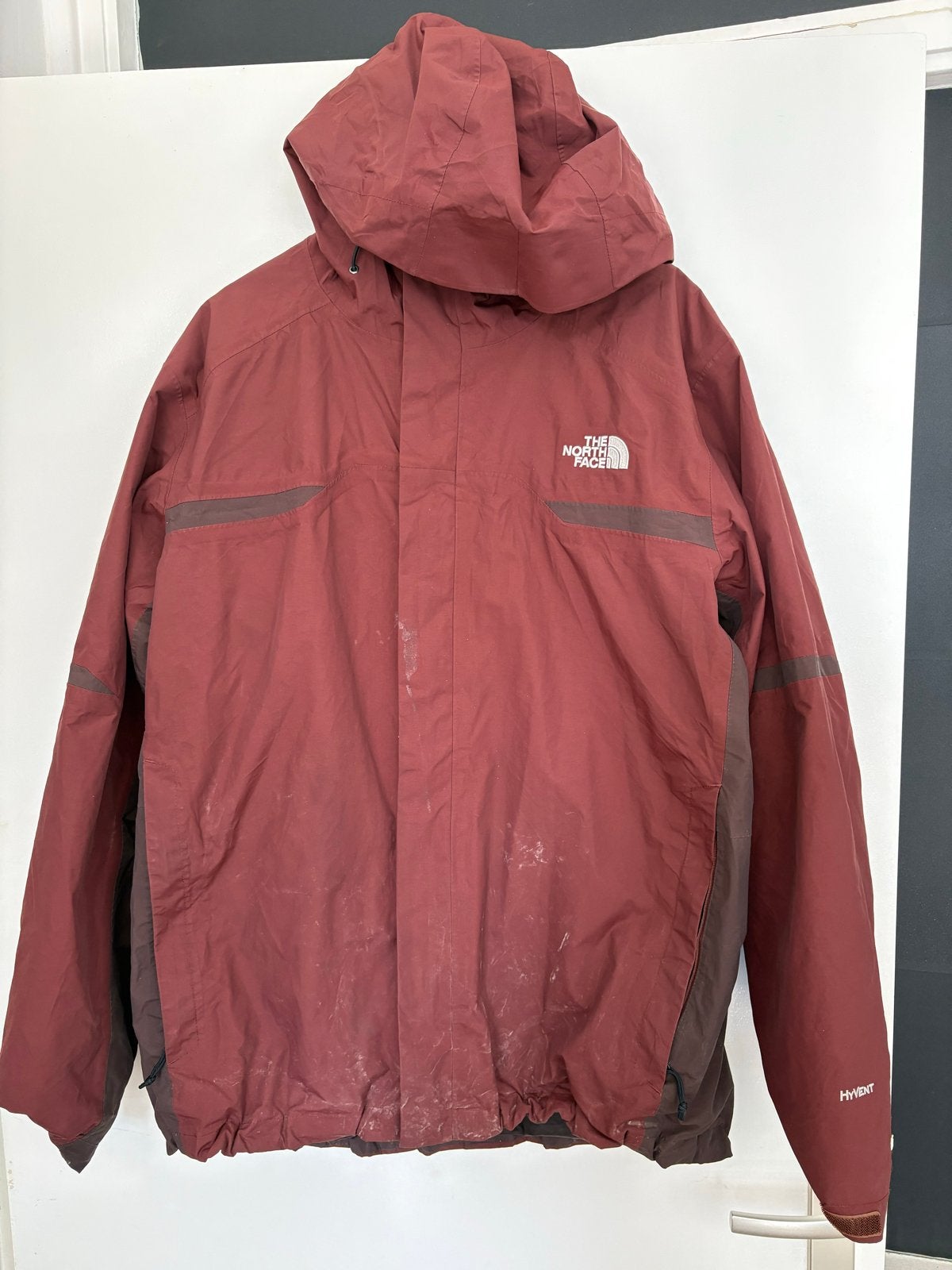 The North Face HyVent 3-in-1 Jas - Maat L, Ophalen, Gedragen, Maat 52/54 (L), Rood