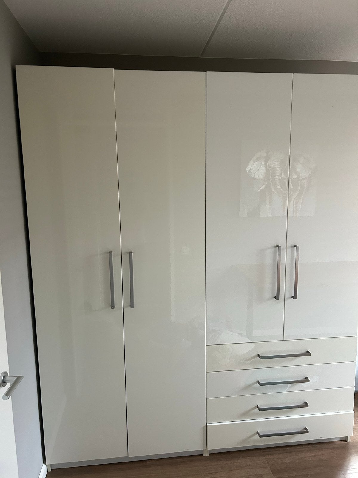 2x Gebruikte IKEA Pax kast met lades, planken, Ophalen, Gebruikt, 100 tot 150 cm, 200 cm of meer