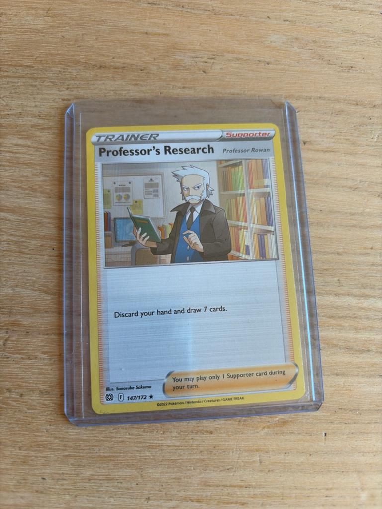 Pokémon TCG Professor's Research Professor Rowan Kaart, Ophalen of Verzenden, Zo goed als nieuw, Losse kaart