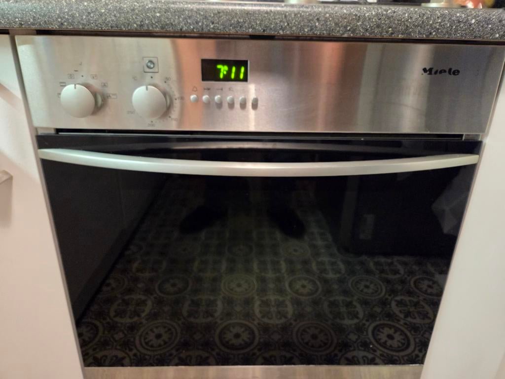 Miele inbouw oven met grill - 59.5 cm breed en hoog, Ophalen, Gebruikt, Oven met grill, Inbouw