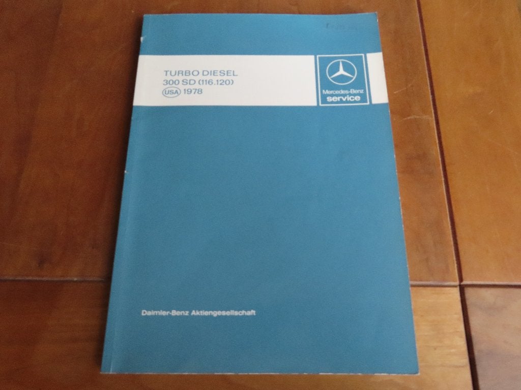 Werkplaatshandboek invoering Mercedes 300 SD W116 USA 1978, Ophalen of Verzenden