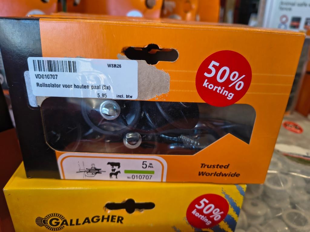 Gallagher rol isolator voor houten paal, Ophalen of Verzenden, Nieuw