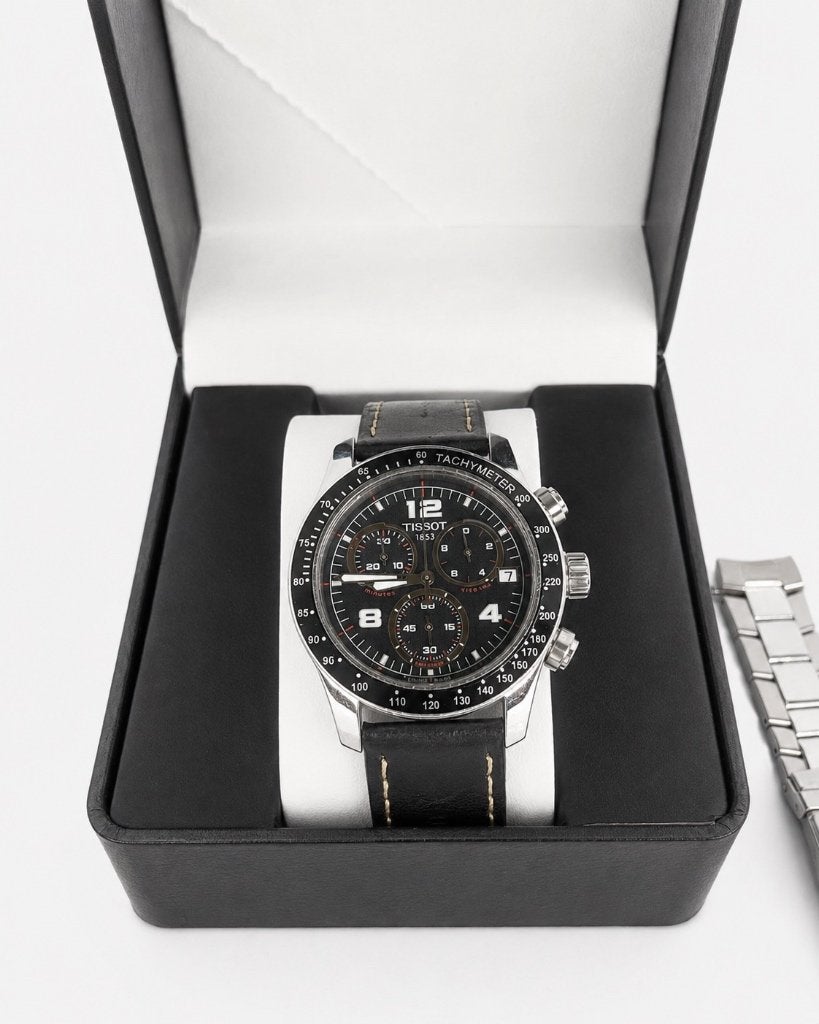 Tissot chronograph V8, Overige merken, Staal, Staal, Polshorloge