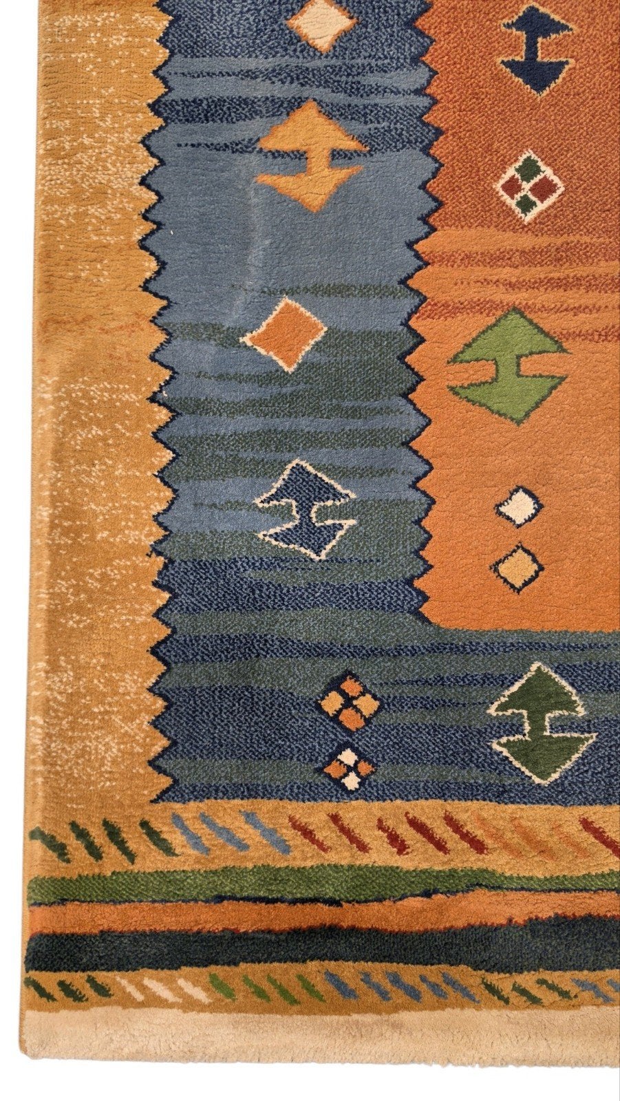 Vintage oosters Modern Gabbeh tapijt El Paso 200x290cm, Blauw, 150 tot 200 cm, 200 cm of meer, Www.hypepopup.nl