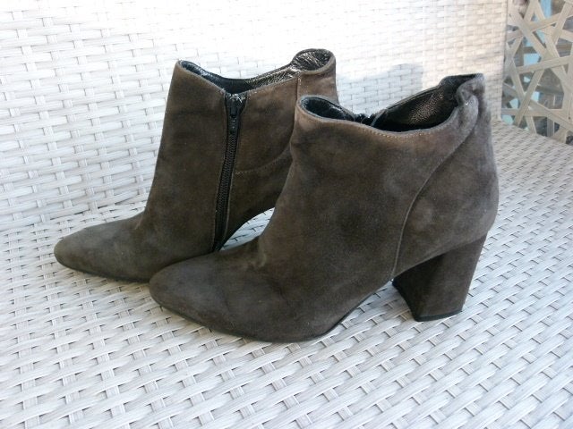 Enkellaarsjes Di Lauro maat 37 schoen grijs antraciet suede, Lage of Enkellaarzen, Ophalen of Verzenden, Grijs, Di Lauro